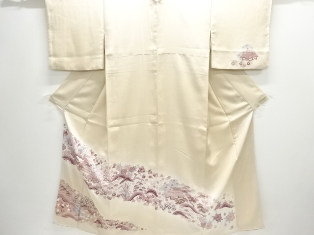 JAPANESE KIMONO / HOMONGI / SCENERY OF HOUSE
